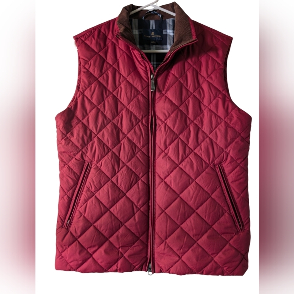 Brooks Brothers Woman's Quilted Farmers Burgundy Vest S
